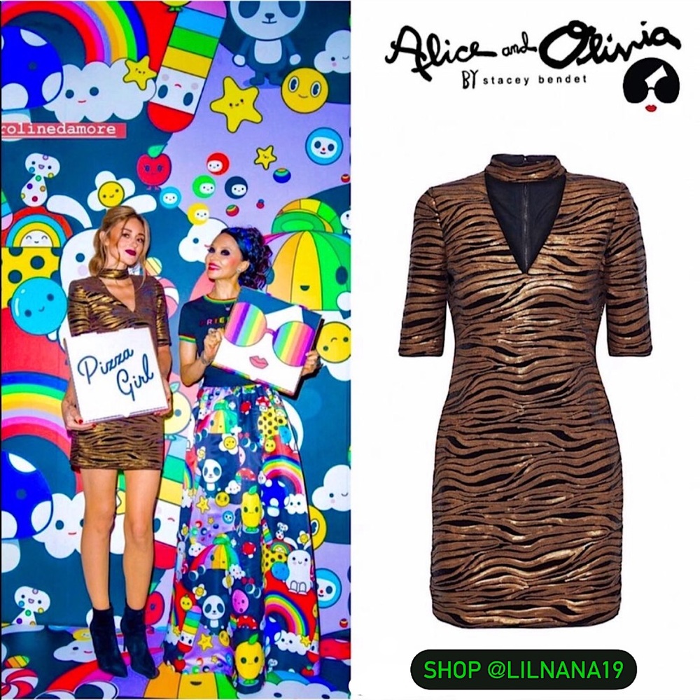 🆕🏷ALICE + OLIVIA sequin velvet mini dress Size 4